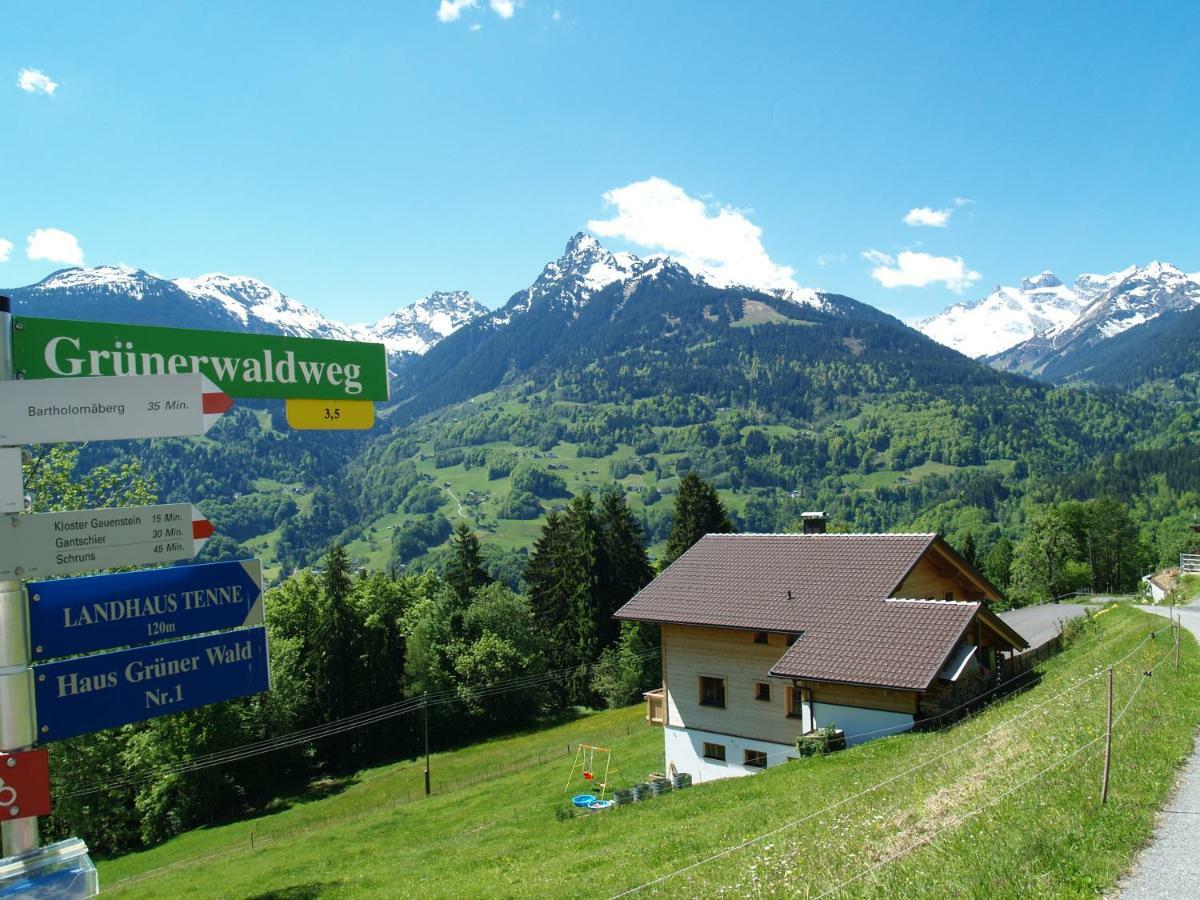 Ferienwohnung Haus grüner Wald Bartholomäberg Exterior foto